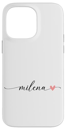 Milena Name Vorname Kalligrafie Herzlinie Weiss Pastell Rosa Hülle für iPhone 14 Pro Max Milena Name Vorname Kalligrafie Herzlinie Weiss Pastell Rosa Hülle für iPhone 14 Pro Max von Kalligrafie Personalisierte Vornamen