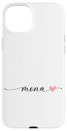 Mona Name Vorname Kalligrafie Herzlinie Weiss Pastell Rosa Hülle für iPhone 15 Plus Mona Name Vorname Kalligrafie Herzlinie Weiss Pastell Rosa Hülle für iPhone 15 Plus von Kalligrafie Personalisierte Vornamen