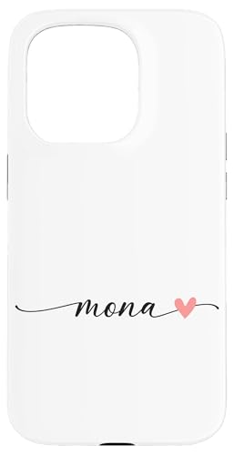 Mona Name Vorname Kalligrafie Herzlinie Weiss Pastell Rosa Hülle für iPhone 15 Pro Mona Name Vorname Kalligrafie Herzlinie Weiss Pastell Rosa Hülle für iPhone 15 Pro von Kalligrafie Personalisierte Vornamen
