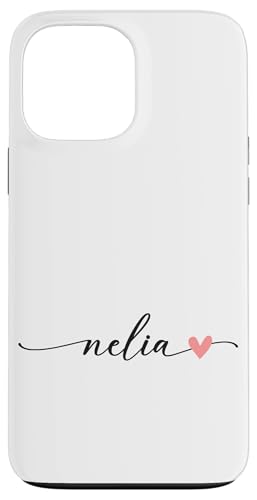 Nelia Name Vorname Kalligrafie Herzlinie Weiss Pastell Rosa Hülle für iPhone 13 Pro Max Nelia Name Vorname Kalligrafie Herzlinie Weiss Pastell Rosa Hülle für iPhone 13 Pro Max von Kalligrafie Personalisierte Vornamen