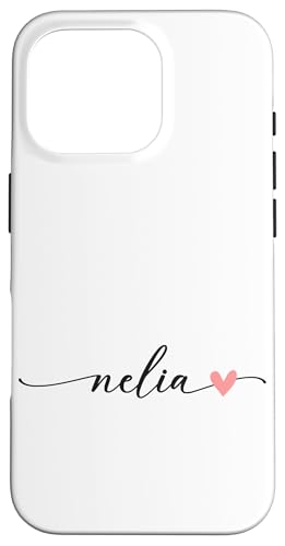 Nelia Name Vorname Kalligrafie Herzlinie Weiss Pastell Rosa Hülle für iPhone 16 Pro Nelia Name Vorname Kalligrafie Herzlinie Weiss Pastell Rosa Hülle für iPhone 16 Pro von Kalligrafie Personalisierte Vornamen