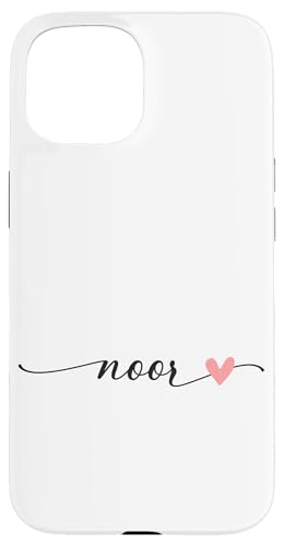 Noor Name Vorname Kalligrafie Herzlinie Weiss Pastell Rosa Hülle für iPhone 15 Noor Name Vorname Kalligrafie Herzlinie Weiss Pastell Rosa Hülle für iPhone 15 von Kalligrafie Personalisierte Vornamen