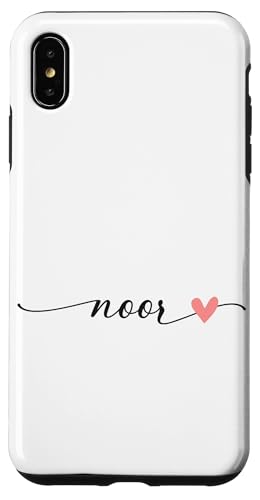 Noor Name Vorname Kalligrafie Herzlinie Weiss Pastell Rosa Hülle für iPhone XS Max Noor Name Vorname Kalligrafie Herzlinie Weiss Pastell Rosa Hülle für iPhone XS Max von Kalligrafie Personalisierte Vornamen