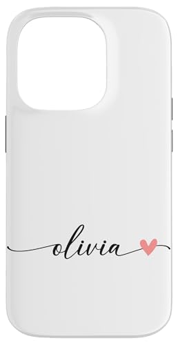 Olivia Name Vorname Kalligrafie Herzlinie Weiss Pastell Rosa Hülle für iPhone 14 Pro Olivia Name Vorname Kalligrafie Herzlinie Weiss Pastell Rosa Hülle für iPhone 14 Pro von Kalligrafie Personalisierte Vornamen