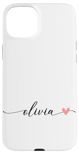 Olivia Name Vorname Kalligrafie Herzlinie Weiss Pastell Rosa Hülle für iPhone 15 Plus Olivia Name Vorname Kalligrafie Herzlinie Weiss Pastell Rosa Hülle für iPhone 15 Plus von Kalligrafie Personalisierte Vornamen