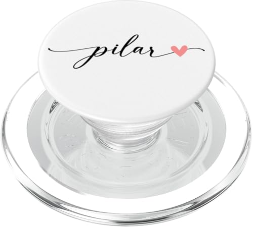 Pilar Name Vorname Kalligrafie Herzlinie Weiss Pastell Rosa PopSockets PopGrip für MagSafe Pilar Name Vorname Kalligrafie Herzlinie Weiss Pastell Rosa PopSockets PopGrip für MagSafe von Kalligrafie Personalisierte Vornamen