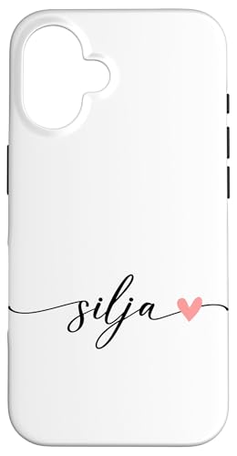 Silja Name Vorname Kalligrafie Herzlinie Weiss Pastell Rosa Hülle für iPhone 16 Silja Name Vorname Kalligrafie Herzlinie Weiss Pastell Rosa Hülle für iPhone 16 von Kalligrafie Personalisierte Vornamen