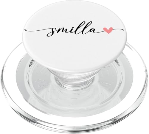 Smilla Name Vorname Kalligrafie Herzlinie Weiss Pastell Rosa PopSockets PopGrip für MagSafe Smilla Name Vorname Kalligrafie Herzlinie Weiss Pastell Rosa PopSockets PopGrip für MagSafe von Kalligrafie Personalisierte Vornamen