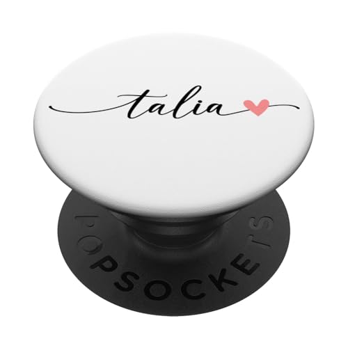Talia Name Vorname Kalligrafie Herzlinie Weiss Pastell Rosa PopSockets Klebender PopGrip Talia Name Vorname Kalligrafie Herzlinie Weiss Pastell Rosa PopSockets Klebender PopGrip von Kalligrafie Personalisierte Vornamen