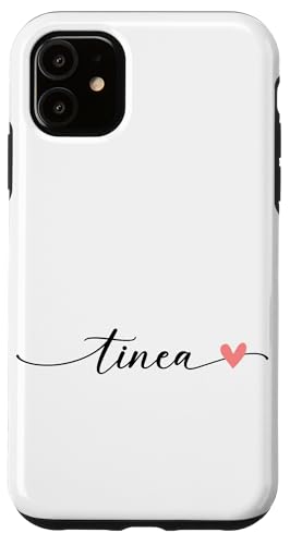 Tinea Name Vorname Kalligrafie Herzlinie Weiss Pastell Rosa Hülle für iPhone 11 Tinea Name Vorname Kalligrafie Herzlinie Weiss Pastell Rosa Hülle für iPhone 11 von Kalligrafie Personalisierte Vornamen
