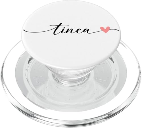 Tinea Name Vorname Kalligrafie Herzlinie Weiss Pastell Rosa PopSockets PopGrip für MagSafe Tinea Name Vorname Kalligrafie Herzlinie Weiss Pastell Rosa PopSockets PopGrip für MagSafe von Kalligrafie Personalisierte Vornamen