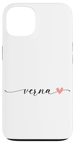 Verna Name Vorname Kalligrafie Herzlinie Weiss Pastell Rosa Hülle für iPhone 13 Verna Name Vorname Kalligrafie Herzlinie Weiss Pastell Rosa Hülle für iPhone 13 von Kalligrafie Personalisierte Vornamen