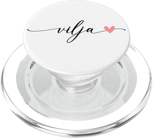 Vilja Name Vorname Kalligrafie Herzlinie Weiss Pastell Rosa PopSockets PopGrip für MagSafe Vilja Name Vorname Kalligrafie Herzlinie Weiss Pastell Rosa PopSockets PopGrip für MagSafe von Kalligrafie Personalisierte Vornamen