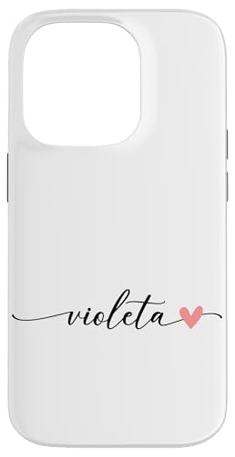 Violeta Name Vorname Kalligrafie Herzlinie Pastell Rosa Hülle für iPhone 14 Pro Violeta Name Vorname Kalligrafie Herzlinie Pastell Rosa Hülle für iPhone 14 Pro von Kalligrafie Personalisierte Vornamen