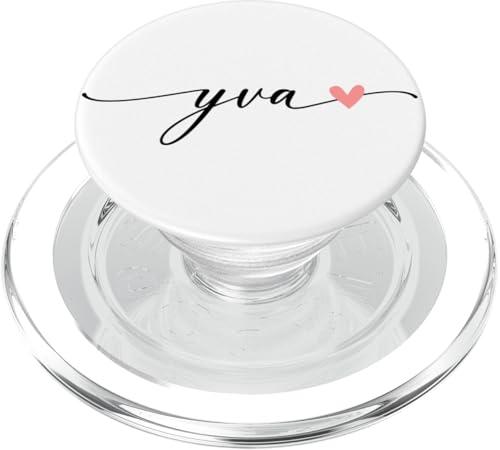 Yva Name Vorname Kalligrafie Herzlinie Weiss Pastell Rosa PopSockets PopGrip für MagSafe Yva Name Vorname Kalligrafie Herzlinie Weiss Pastell Rosa PopSockets PopGrip für MagSafe von Kalligrafie Personalisierte Vornamen