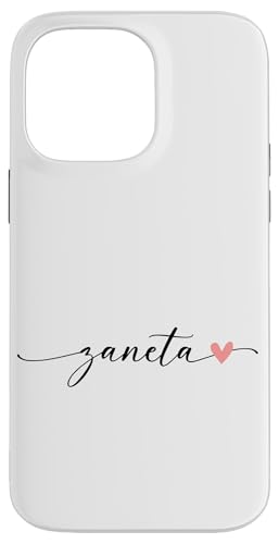 Zaneta Name Vorname Kalligrafie Herzlinie Weiss Pastell Rosa Hülle für iPhone 14 Pro Max Zaneta Name Vorname Kalligrafie Herzlinie Weiss Pastell Rosa Hülle für iPhone 14 Pro Max von Kalligrafie Personalisierte Vornamen