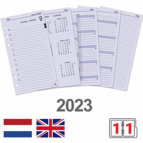 Kalpa 6 Ringbuch Agenda Nachfüllen Personal Organizer Terminplaner Einlage Kalendereinlage, 2024, B6 Persönlich, 1 Tag auf 1 Seite von Kalpa