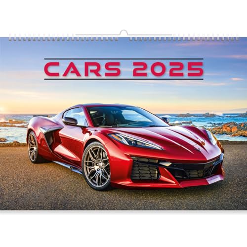 Kalpa Autokalender 2025, Monatlicher Wandkalender (45 x 31,5 cm), 12-Monats-Tageskalender im Querformat, Fotokalender auf FSC-zertifiziertem Papier, eine Reise der Automobil-Exzellenz von Kalpa