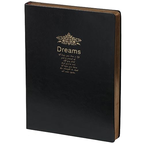 Kalpa Dreams A4 Jahrgang Notizbuch Goldtrim Schwarz von Kalpa