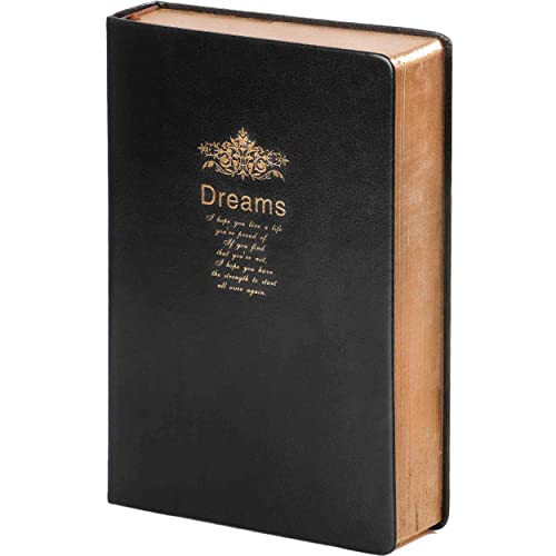Kalpa Vintage Notizbuch Leder - Tagebuch für - 416 Blanko Premium Papers mit Goldenem Rand Reisetagebuch - Zum Schreiben oder Zeichnen - Schwarz von Kalpa