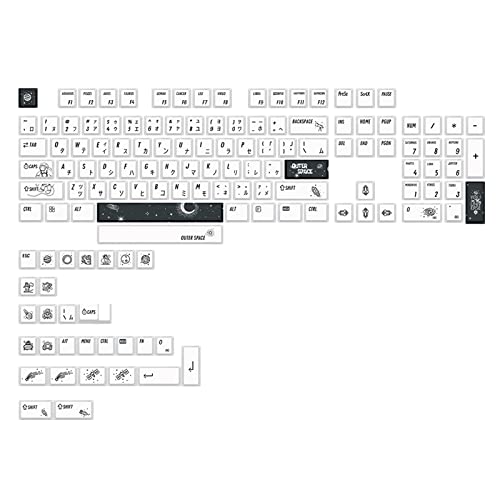 133 Tasten/Set Cherry Profile Theme Keycap PBT Dye Sublimation für Tastenkappen für mechanische Tastatur, DIY GK61 6 Farbstoff-Tasten von Kalttoy