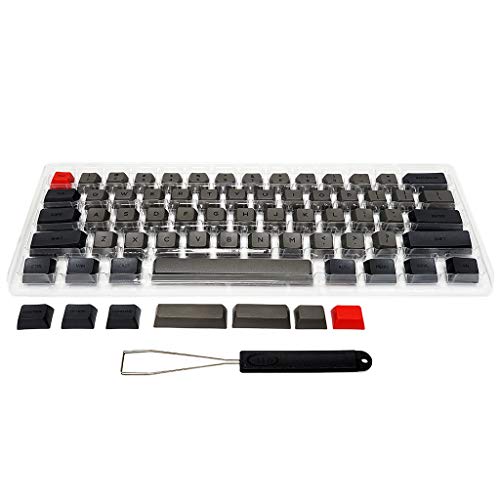 61 Tasten Keyset PBT Dicke Tastenkappe für GK61 SK61 Mechanische Gaming-Tastatur mit Abzieher Gold Tastenkappen von Kalttoy