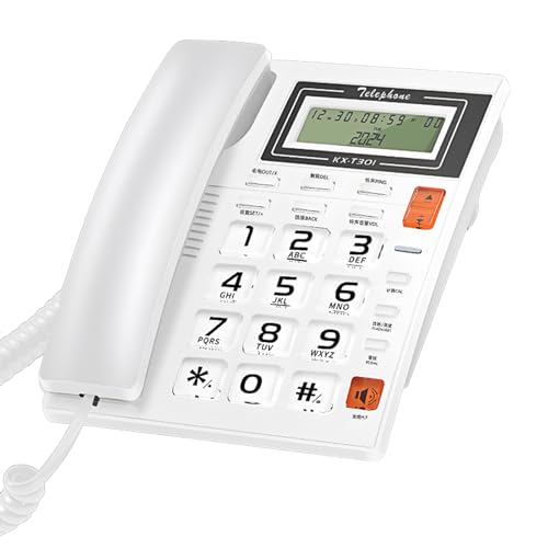 Festnetztelefon mit großer Taste, Festnetztelefone mit Anruferidentifikation, Festtelefon für Büro, Hotel, Empfang von Kalttoy
