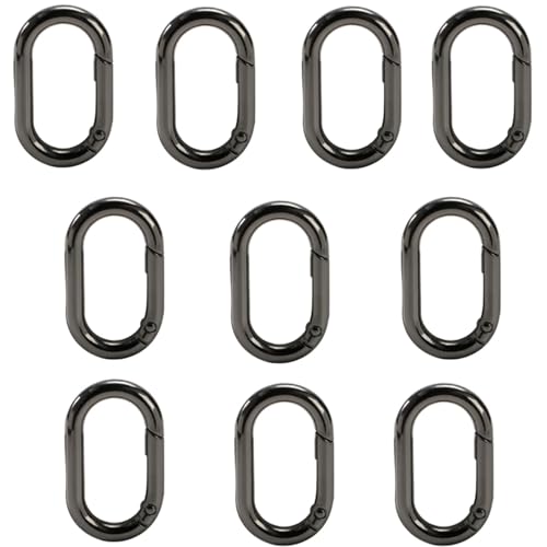 Metall-Karabiner, Schlüsselanhänger, Schnalle, Metall-Federclip für Handtasche, Griff, Schlüsselanhänger, Handwerk, Schmuckherstellung, 10 Stück Metall-Karabiner, Schlüsselanhänger, Schnalle, Metall-Federclip für Handtasche, Griff, Schlüsselanhänger, Handwerk, Schmuckherstellung, 10 Stück von Kalttoy