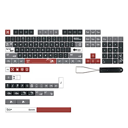 PBT-Tastenkappen mit 133 Tasten, XDA-Profil, DYE SUB, personalisierbar, schwarz, für Thema-Tastenkappe für Cherry MX Switch, mechanische Tastatur, PBT-Tastenkappen, 133 Tasten, Farbstoffsublimation, von Kalttoy