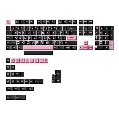 Tomaten-Kappen Rosa Tastenkappe PBT Farbstoff Sublimation Tastenkappe 137/148/11 Tasten Kirschprofil Für Mechanische Tastatur Cherry Profil Tastenkappen Pbt von Kalttoy