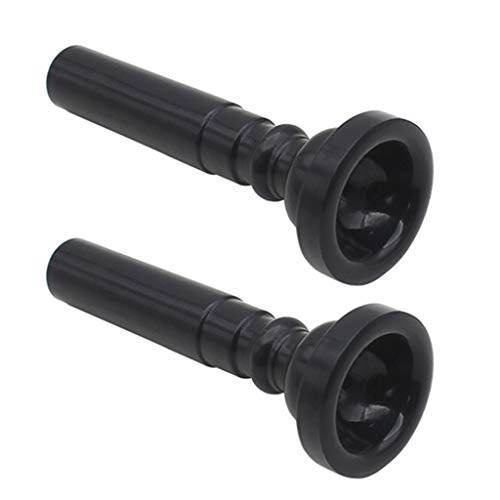 Trompeten-Mundstück aus lebensmittelechtem ABS für professionelle Messing-Holzblasinstrumentente, Schwarz und Weiß, 2 Stück Trompeten-Mundstück aus lebensmittelechtem ABS für professionelle Messing-Holzblasinstrumentente, Schwarz und Weiß, 2 Stück von Kalttoy