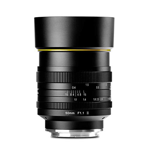 KamLan 50 mm f1.1II Objektiv APS-C große Blende manueller Fokus, kompatibel mit Olympus/Panasonic M43 Mount Kameras EP, E-M, E-PL, GF, G1, G2, G3, G5 usw. (kompatibel mit M4/3) von KamLan