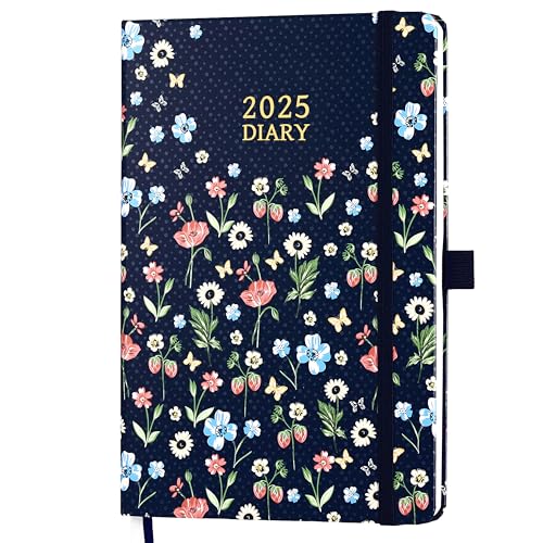 Schülerkalender 2025-2026 - A5 Terminplaner 2025-2026 Wochenansicht, Terminplaner 2025-2026 von August 2025 bis Juli 2026 mit Hardcover, Stiftschlaufe und Rücktasche, 21,3 x 14,7 x 1,6 cm, Blumen Schülerkalender 2025-2026 - A5 Terminplaner 2025-2026 Wochenansicht, Terminplaner 2025-2026 von August 2025 bis Juli 2026 mit Hardcover, Stiftschlaufe und Rücktasche, 21,3 x 14,7 x 1,6 cm, Blumen von Kamaking