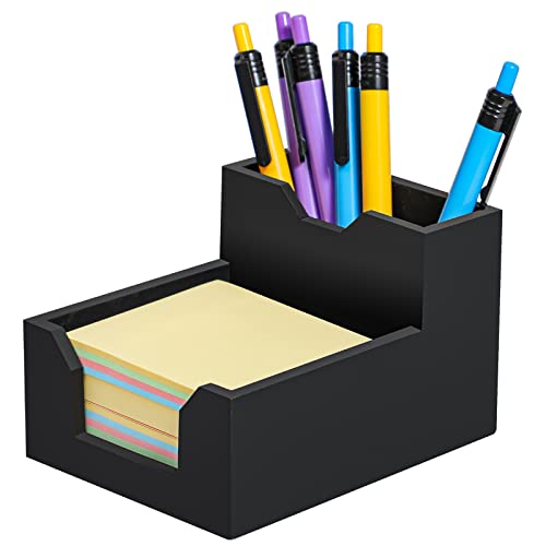 Kamehame Zettelbox Pen Holder Silikon Stiftehalter Schreibtisch Haftnotizen Halter mit Stift oder Kartensteckplätzen Cube Notiz Box passt 3x3'' Haftnotizen von Kamehame