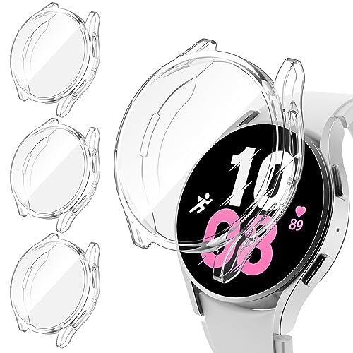 Kamita [3Stück] Hülle Kompatibel mit Samsung Galaxy Watch 6 40mm Schutzhülle, Weiche Ultradünne TPU Vollständige Abdeckung Displayschutz Hülle, Schutz Hüllen für Galaxy Watch 6 (Klar*3) von Kamita