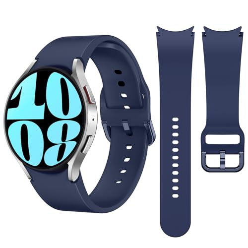 Kamita Ersatzarmbänder Kompatibel mit Samsung Galaxy Watch 6 5 4, 20mm Weiches Silikonband für Galaxy Watch 6 Classic/Watch 5 Pro, Wasserdichte Sportarmband Uhrenarmband für Damen und Herren (Blau) von Kamita