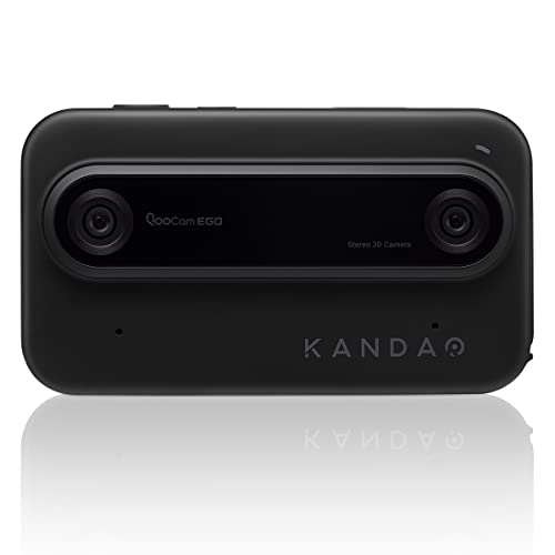KanDao 3D Digitalkamera, 2.54" Touchscreen 60Mbps Stereoskopische Kamera, Bildstabilisierung Stabilisierung, 3D Foto & Video, Vlog VR Kamera, QooCam EGO, Schwarz. von KanDao