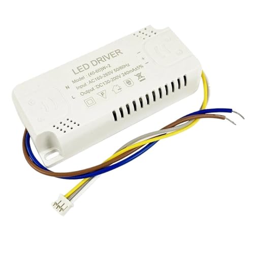 1PCS LED-Beleuchtungssender (8-80W)*2 geeignet for zweifarbige Deckenleuchte 2 Kanäle DC28-245V 240mA, Eingang AC165-265 Lampentreiber (Color : 40-60W) von KanaAt