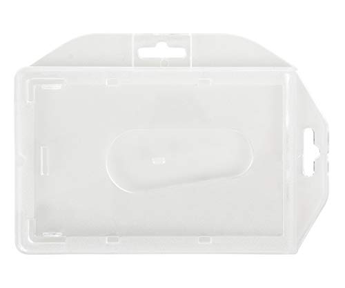 KANDINSKY Ausweishülle Ausweishalter Hartplastik im Quer- und Hochformat für 1 Karte, 90x60 mm (Scheckkartenformat), teilgefrostet mit Langloch (40 Stück) von Kandinsky