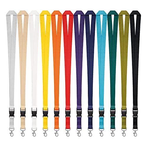 Kandinsky® 25 Stk. DUNKELGRÜNE Schlüsselbänder mit Schnellverschluss 20mm x 900mm Lanyards Umhängebänder geeignet für Messen und Veranstaltungen. von Kandinsky