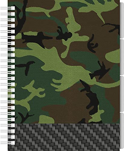 Kangaro Collegeblock/Notitzblock A5 Camo 2.0 Design liniert 200 FSC blatt mit 4 Trennblatter von Kangaro