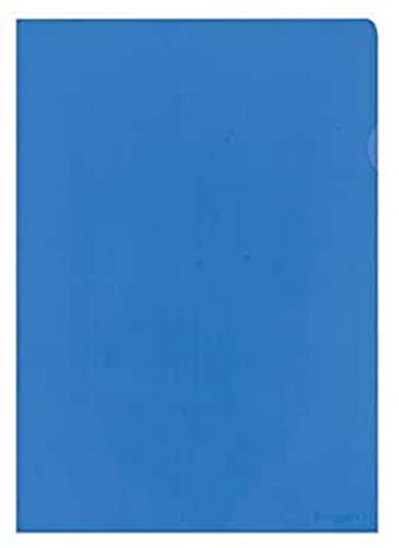 Kangaro PP-Kunstoff Aktenhülle/Plastikhülle DIN A4 genarbt Transparent Blau extra stark (120 µ) - 10 Stück, 31x21.6x0.4 von Kangaro