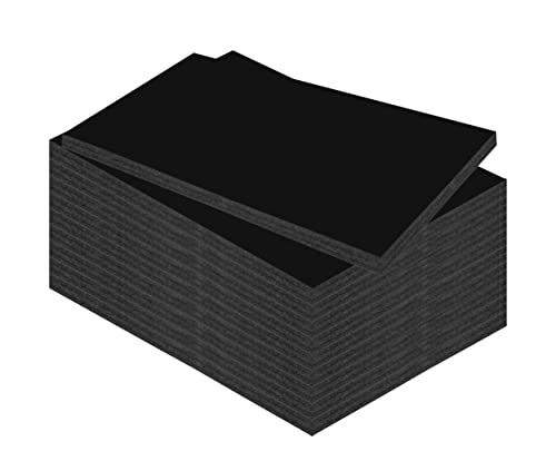 Kangaro Schaumstoffplatte DIN A4 Schwarz 29,7x21cm - 10mm - 10er Pack - DIY für Handwerk, Präsentation, Modellbau, Passepartout von Kangaro