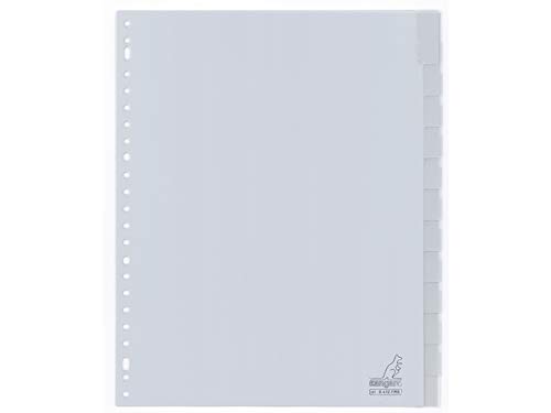 Register Kangaro A4 Fenster PP 120 micron 23r. 12tlg grau EB von Kangaro