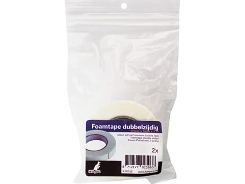 Schaumklebeband doppelseitig 2 Rollen 12mm x 1mm x 2m von Kangaro