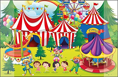 Schreibunterlage Kangaro Zirkus rutschfest 38x58cm mit zwei Einstecktaschen, für Kinderzimmer, K-0014D109 von Kangaro