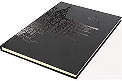 Skizzenbuch Kangaro A4 blanko, Hardcover, schwarz, 140g creme papier von Kangaro