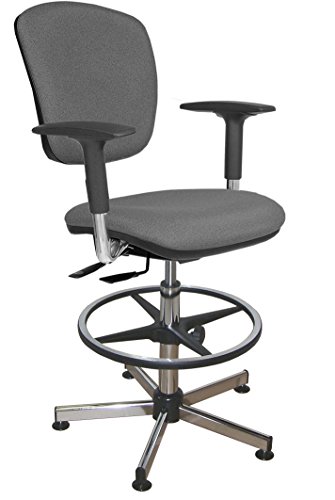 Kango 4DL40GHLP31705 Adjustable Chair, Chrome 5-Branch Reinforced Base with Glides von Kango