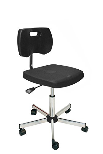 Kango 7NG35GBLR00905 Adjustable Chair, Chrome 5-Branch Reinforced Base with Heavy-Duty Nylon Casters von Kango