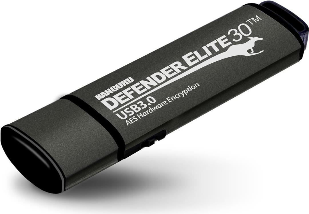 Kanguru Defender Elite30 - USB-Flash-Laufwerk - verschlüsselt - 512 GB - USB 3.2 Gen 1 - Schwarz - TAA-konform (KDFE30-512G) von Kanguru